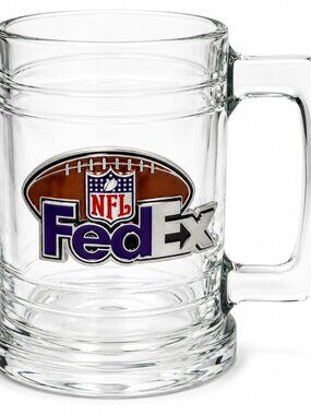 NFL FedEx Football Glass Beer Mug – Collectible Sports Stein
